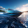 sleekly designed Motorboat Royalty Free Stock Photo