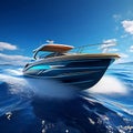 sleekly designed Motorboat Royalty Free Stock Photo