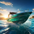 sleekly designed Motorboat Royalty Free Stock Photo