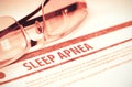 Sleep Apnea. Medicine. 3D Illustration.