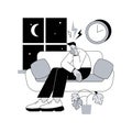 Sleep behavior disorder abstract concept vector illustration. Royalty Free Stock Photo