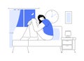 Sleep behavior disorder abstract concept vector illustration. Royalty Free Stock Photo