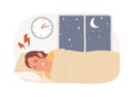 Sleep behavior disorder isolated concept vector illustration. Royalty Free Stock Photo