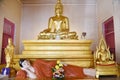 Sleep buddha in temple Vientiane, Laos, They are public domain. Landscape, history. Royalty Free Stock Photo