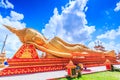 Sleep buddha in temple Vientiane, Laos , They are public domain Royalty Free Stock Photo