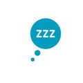 Sleep cloud or bubble zzz vector illustration, dream bed time icon. Stock vector illustration isolated on white background