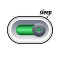 Sleep concept, Press the slide button for Sleep