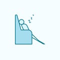 sleep on couch outline icon