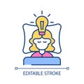 Sleep and creativity RGB color icon Royalty Free Stock Photo