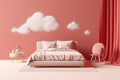 Sleep day bed background. Generate Ai