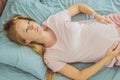 Sleep-deprived pregnant woman struggles with insomnia, navigating the challenges of restlessness during pregnancy Royalty Free Stock Photo
