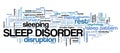 Sleep disorder word cloud