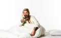 Sleep disorders concept. Man bearded hipster having problems with sleep. Relaxation techniques. Sleep is critical to