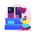 Sleep disturbances abstract concept vector illustration.