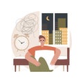 Sleep disturbances abstract concept vector illustration.