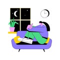 Sleep disturbances abstract concept vector illustration.