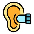 Sleep earplugs icon vector flat