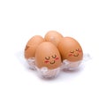 Sleep with happiness brown eggs