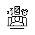 sleep hygiene mental health line icon vector illustration