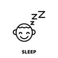 Sleep icon or logo in modern line style. Royalty Free Stock Photo