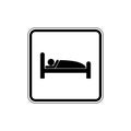 Black Sleep Icon, Hotel icon - Simple Illustration