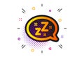 Sleep icon. Zzz speech bubble sign. Chat message. Vector Royalty Free Stock Photo