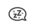 Sleep icon. Zzz speech bubble sign. Chat message. Vector Royalty Free Stock Photo