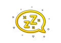 Sleep icon. Zzz speech bubble sign. Chat message. Vector Royalty Free Stock Photo