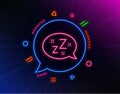 Sleep line icon. Zzz speech bubble sign. Chat message. Vector Royalty Free Stock Photo