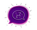 Sleep line icon. Zzz speech bubble sign. Chat message. Vector Royalty Free Stock Photo