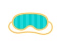 Sleep mask for eyes with stripes. Night accessory to sleep, travel and recreation.