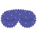 Sleep mask. Night accessory to sleep, travel and recreation. Vector