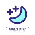 Sleep mode pixel perfect RGB color ui icon Royalty Free Stock Photo