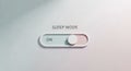 Sleep mode toggle switch button on Royalty Free Stock Photo