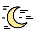 Sleep moon icon vector flat