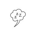 Sleep, Nap, Night Thin Line Icon Vector Illustration Logo Template. Suitable For Many Purposes.