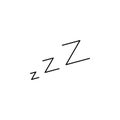 Sleep, Nap, Night Thin Line Icon Vector Illustration Logo Template. Suitable For Many Purposes.