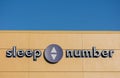 Sleep Number sign on company owned retail mattress and bed store Royalty Free Stock Photo