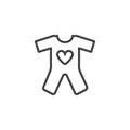 Sleep pajamas outline icon