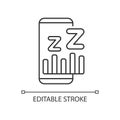 Sleep phase app linear icon Royalty Free Stock Photo