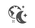 Sleep quality icon. Night internet sign. Vector
