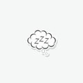 Sleep sticker icon. Zzz speech bubble sign Royalty Free Stock Photo