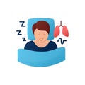 Sleep study flat icon