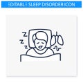 Sleep study line icon