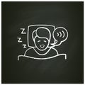 Sleep talking chalk icon