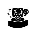 Sleep talking glyph icon