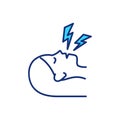 Sleep talking RGB color icon Royalty Free Stock Photo