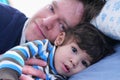 Sleep time with my dad Royalty Free Stock Photo