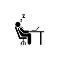 Sleep, tired, office, businessman icon. Element of businessman icon. Premium quality graphic design icon. Signs and symbols