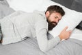 Sleep wake homeostasis keeps track of your need for sleep. Man sleep at home. During deep sleep human growth hormone Royalty Free Stock Photo